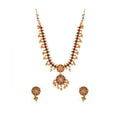 Snuggle Lifestyle Co. Women's Elegent Brass Kempu Chain Jewellery Set (Multi Color, Free Size)