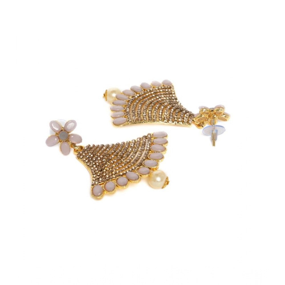Snuggle Lifestyle Co. Women's Rose Gold Plated Alloy Earrings (Gold)