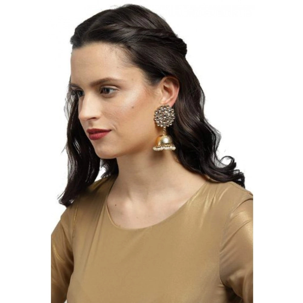 Snuggle Lifestyle Co. Women's Rose Gold Plated Alloy Earrings (White)