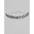 Snuggle Lifestyle Co. Women's Rose Gold Plated Alloy Choker (Silver &amp; Black)