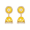 Snuggle Lifestyle Co. Women's Rose Gold Plated Alloy Earrings (Yellow)
