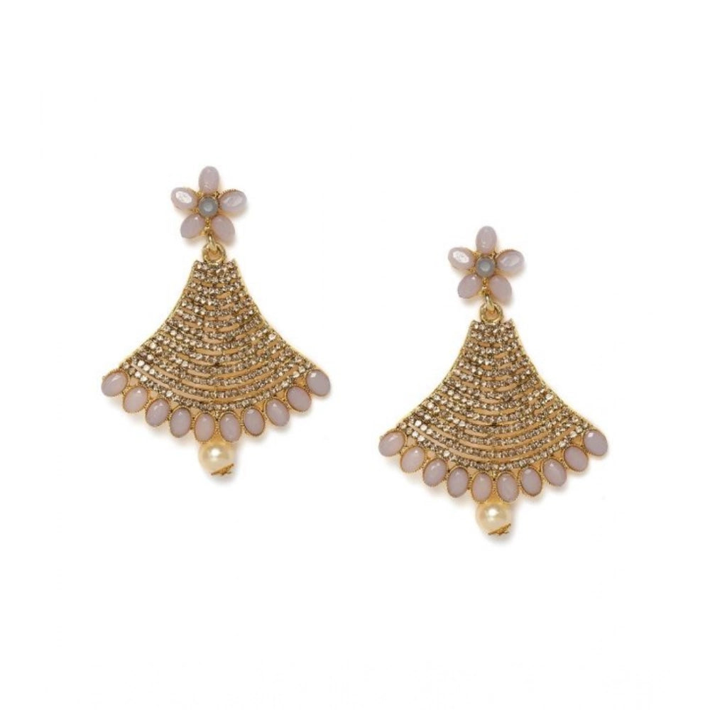 Snuggle Lifestyle Co. Women's Rose Gold Plated Alloy Earrings (Gold)
