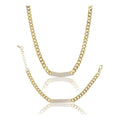 Snuggle Lifestyle Co. Women's Stainless Steel Gold Polish Polish Hand Bracelet And Necklace (Gold Plated)