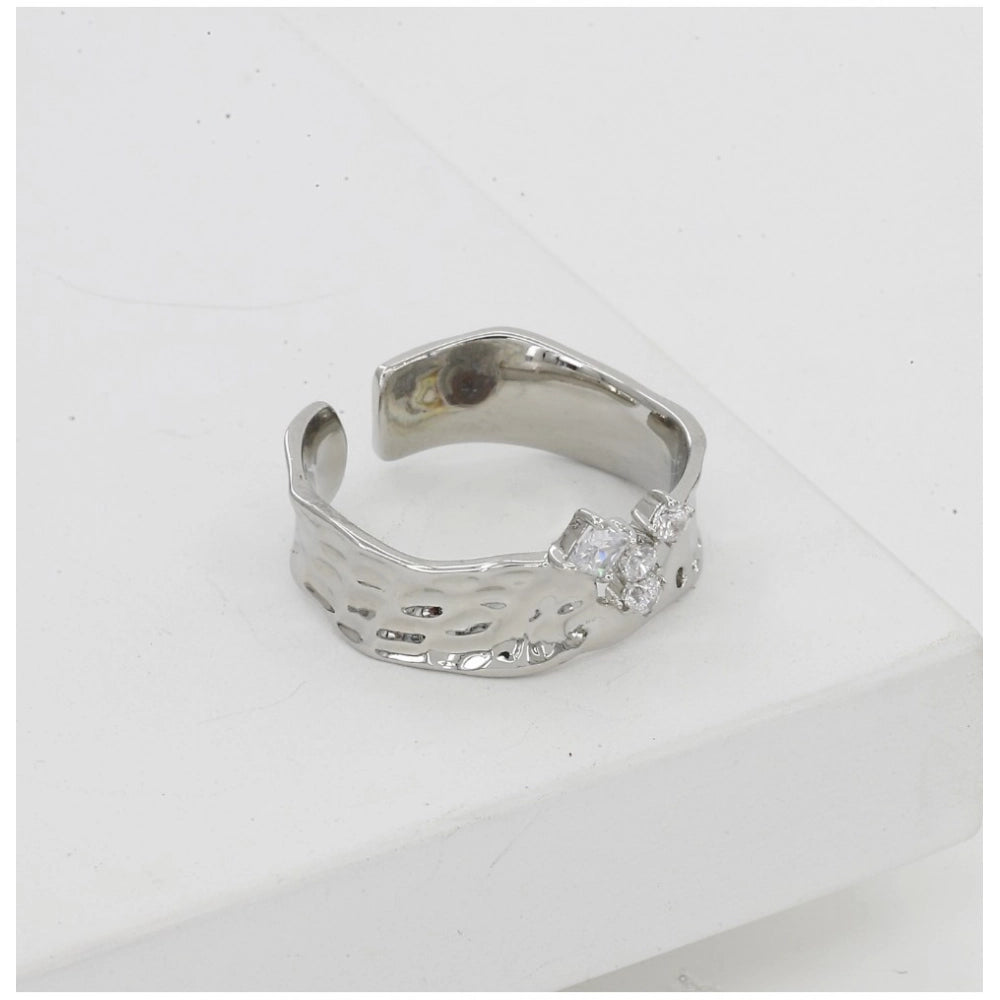 Snuggle Lifestyle Co. Stainless Steel Silver Polish Freesize Western Finger Ring (Silver Plated)
