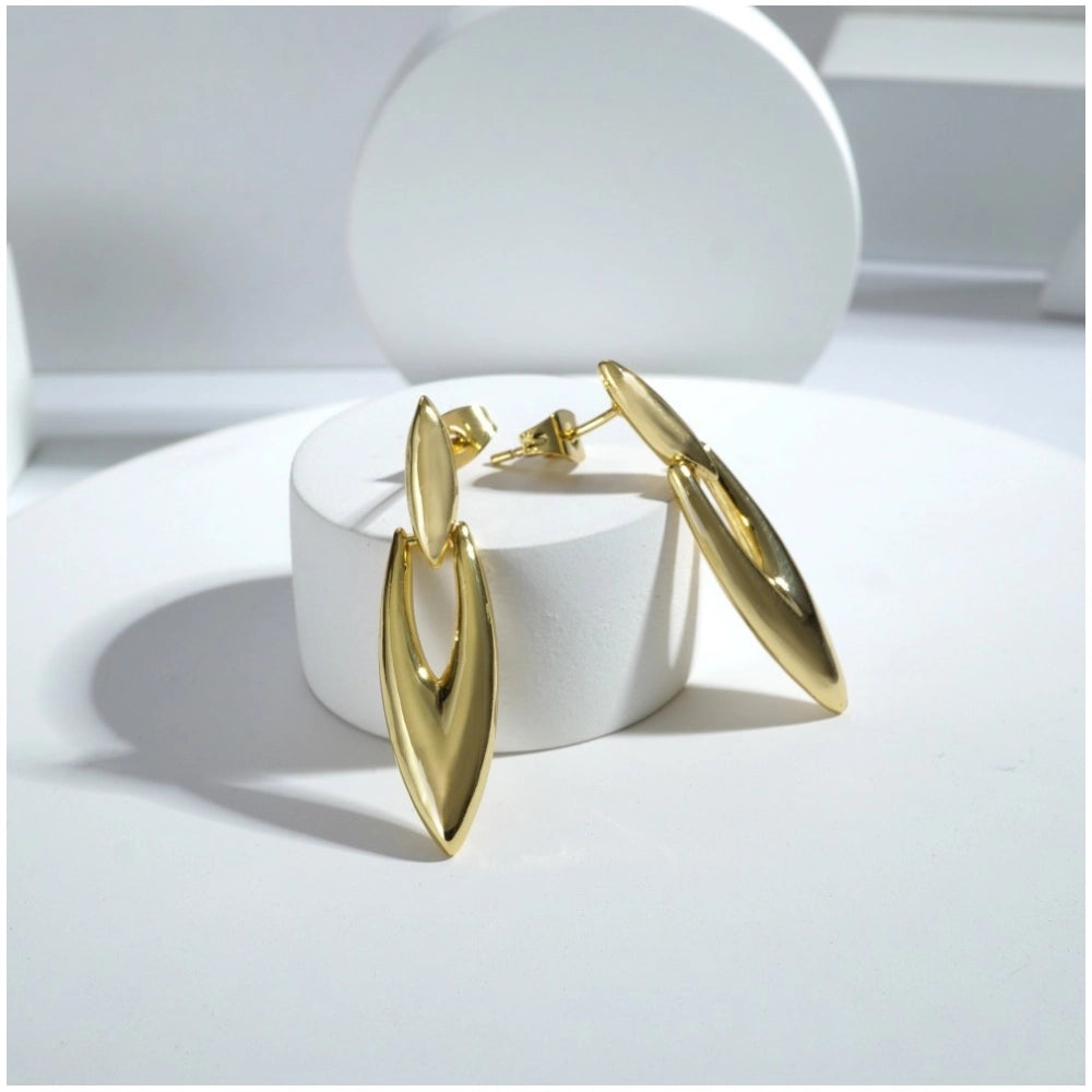 Snuggle Lifestyle Co. Women's brassNew Gold Tone Polish Mini Office Earrings (Gold Plated)