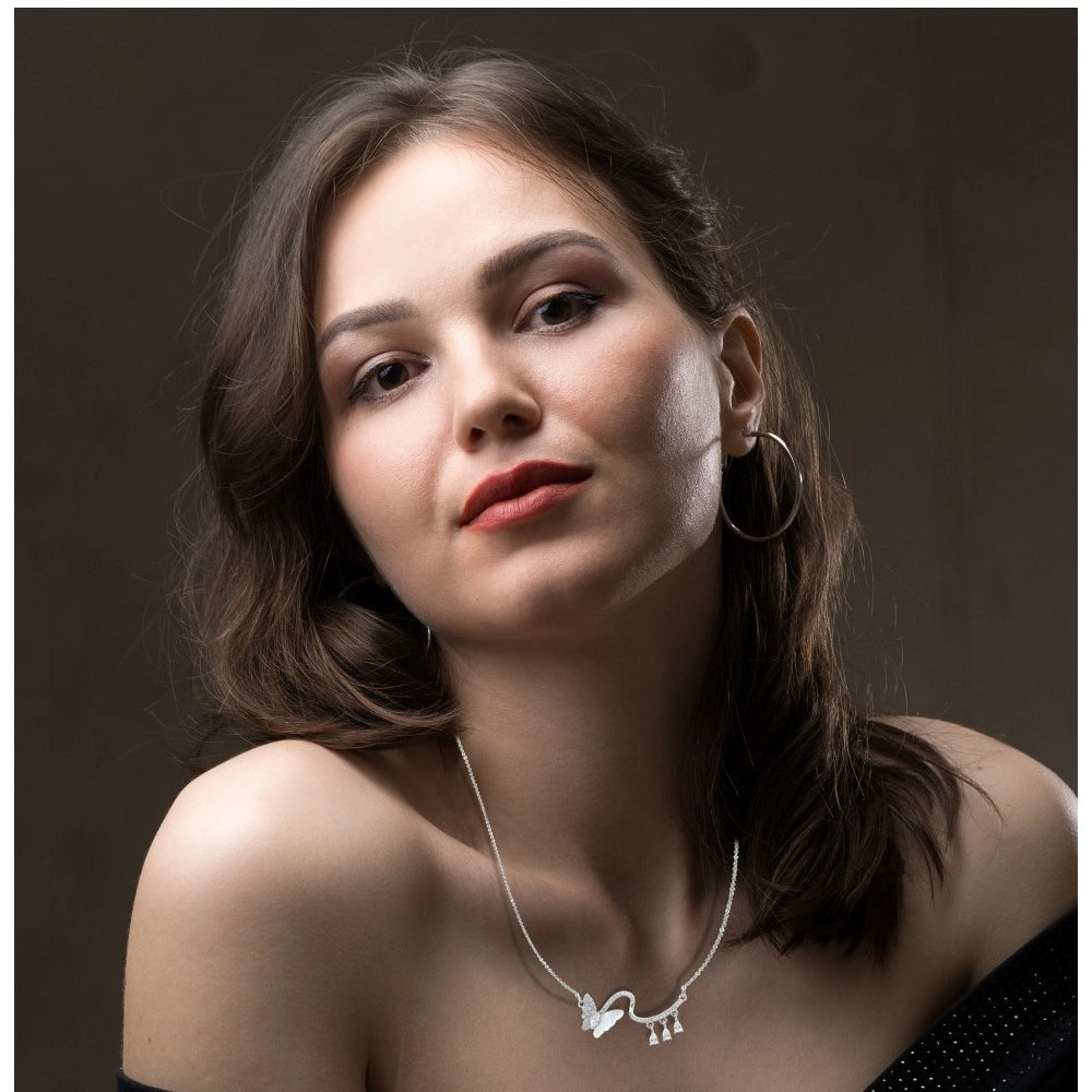 Snuggle Lifestyle Co. Women's Stainless Steel Imported Stanless Steel Pendent Chain (Silver Plated)