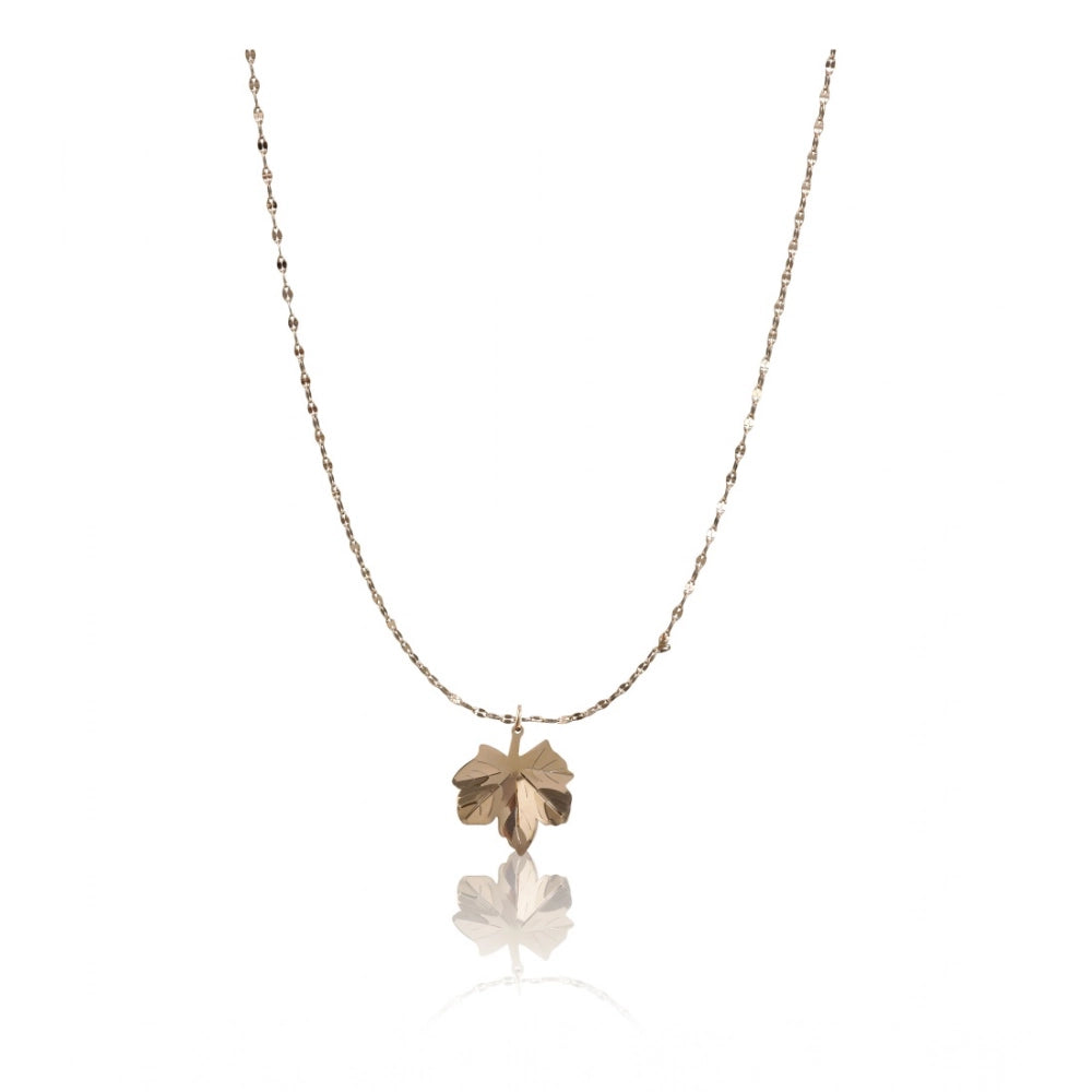 Snuggle Lifestyle Co. Women's Stainless Steel Leaf Pendent Delicate Chain (Gold Plated)