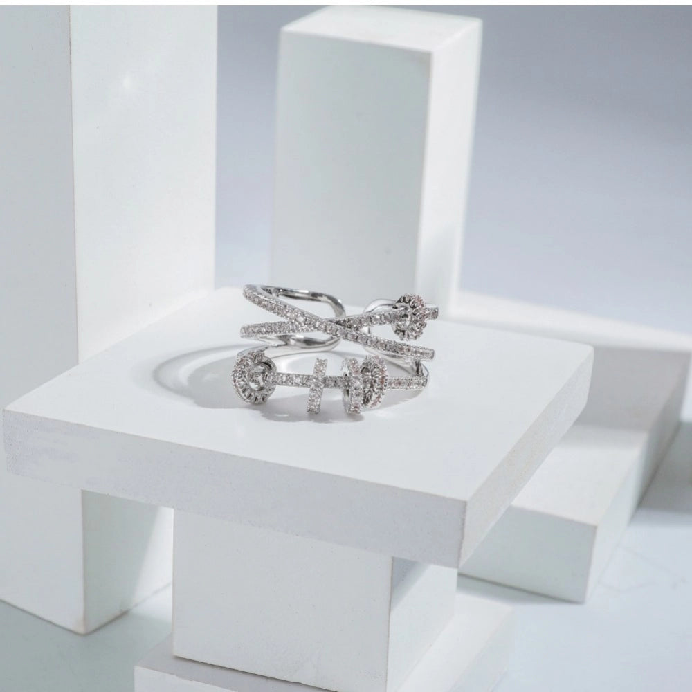 Snuggle Lifestyle Co. Stainless Steel Silver High-quality Freesize Ring (Silver Plated)