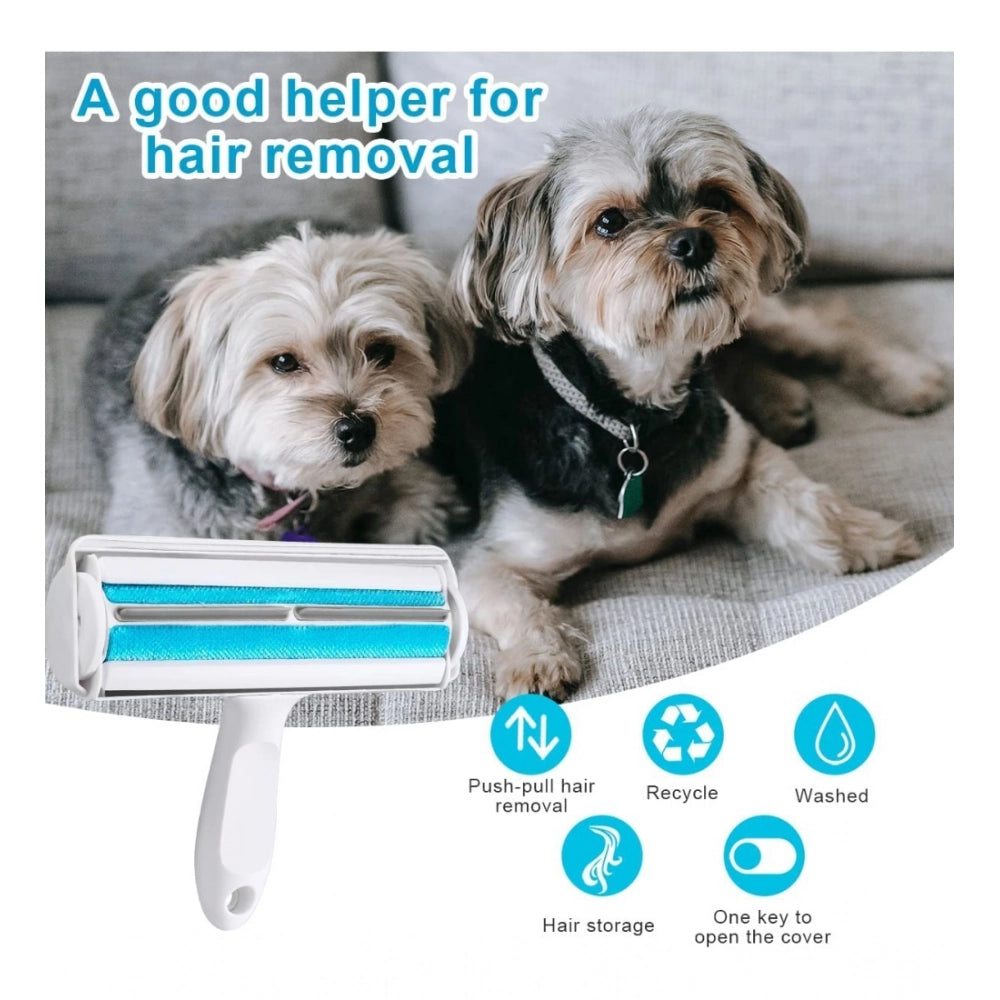 Snuggle Lifestyle Co Plastic Dog Hair Remover Roller (Blue)