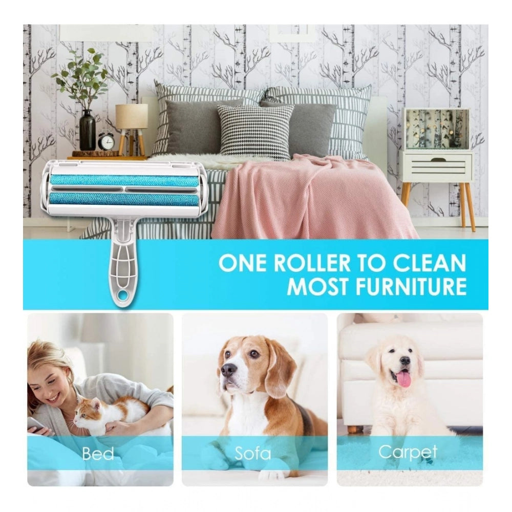 Snuggle Lifestyle Co Plastic Dog Hair Remover Roller (Blue)