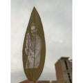 Snuggle Lifestyle Co Custom Father &amp; Child Portrait Engraved on Natural Leaf – Personalized Botanical Art Gift