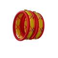 Snuggle Lifestyle Co. Women's Plastic Silk Thread Bangles (Lemon Yellow, Size: 2.2)