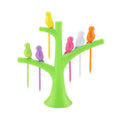 Snuggle Lifestyle Co Pack of 10_Bird Tree Fruit Fork Set Decorative Toothpick Holder (Color: Assorted )