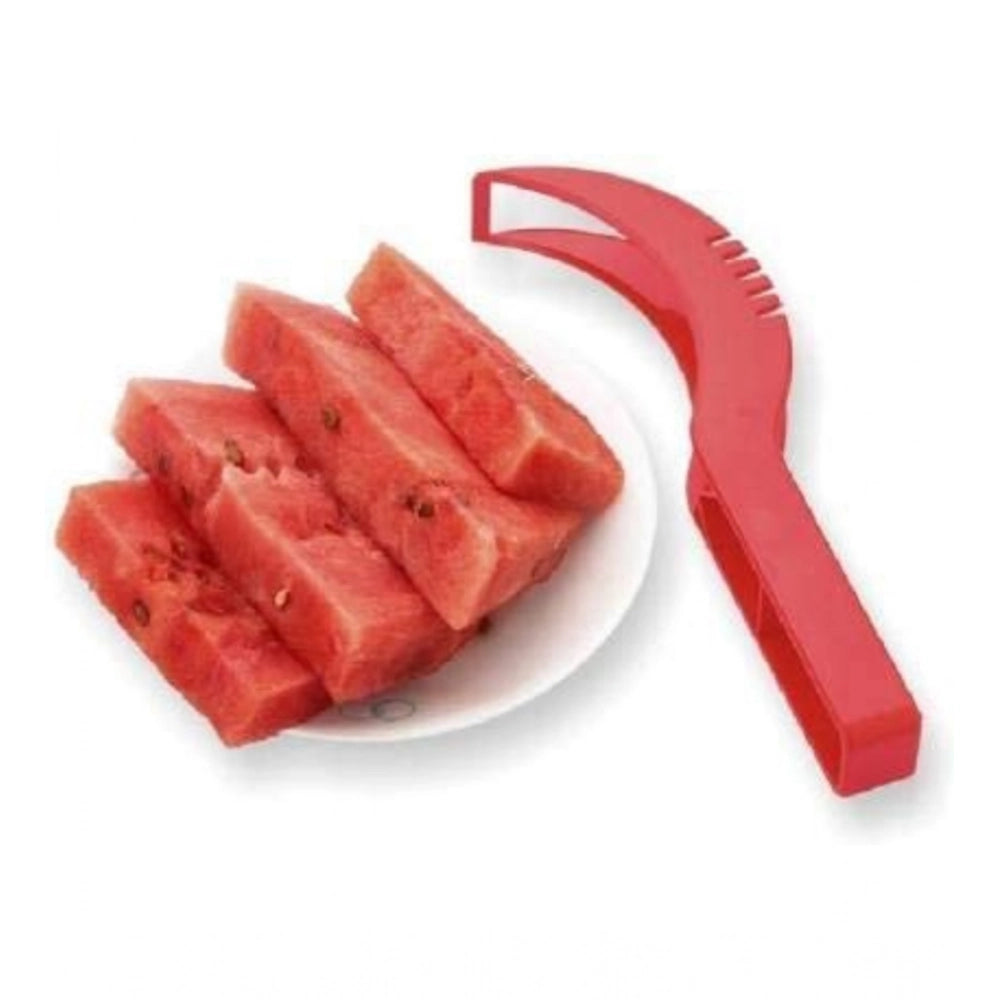 Snuggle Lifestyle Co. Pack Of 3_Plastic Handle Watermelon Cutter Knife (Color: Assorted )