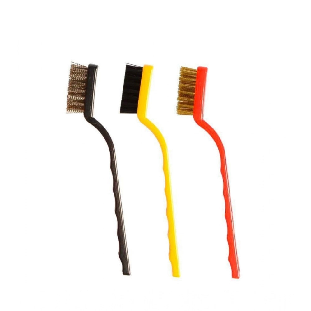 Snuggle Lifestyle Co. Pack Of 3_Small Wire Brush Set for Cleaning And Rust Removal (Color: Assorted )