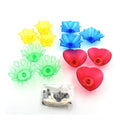 Snuggle Lifestyle Co Pack Of 2_Floral Diya Set – Multi-Color Tea Light Holders Set of 12 (Color: Assorted )