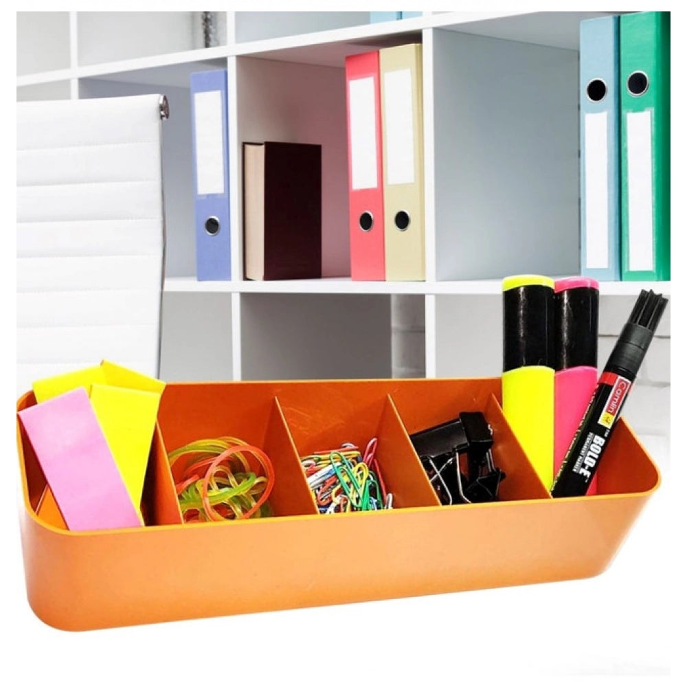 Snuggle Lifestyle Co Pack Of 2_Socks Organizer Tray – 4-Piece Set | Quick 5-Section Storage Trays for Drawer Organizing | Sorting Tray for Socks, Accessories And Closet Storage (Color: Assorted )