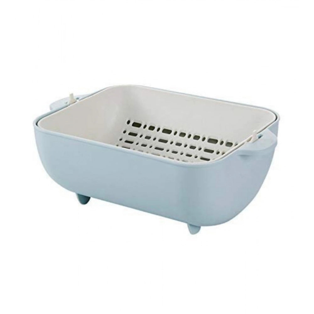 Snuggle Lifestyle Co. Pack Of 2_Multi-Purpose Kitchen Basket – Ideal for Straining, Sieving, Washing And Holding Fruits or Foods (Color: Assorted )