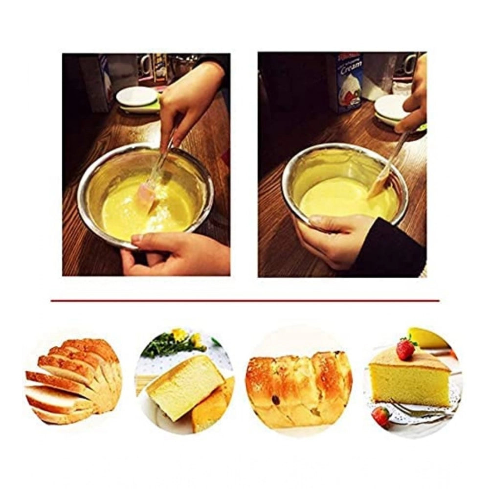 Snuggle Lifestyle Co. Pack Of 5_Silicone Spatula with Brush – Heat Resistant Cooking And Baking (Color: Assorted )