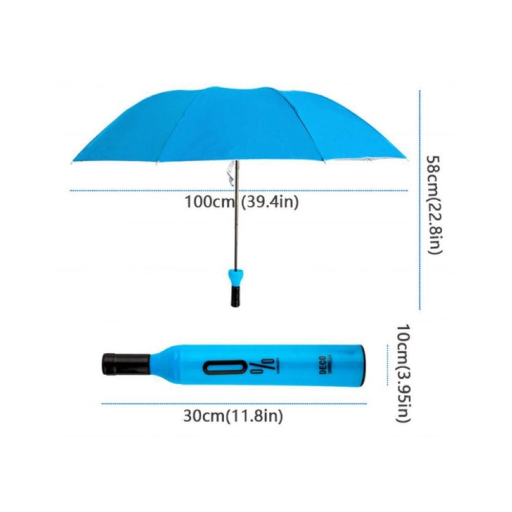 Snuggle Lifestyle Co Bottle-Shaped Umbrella – Compact Foldable Rain Protection (Color: Assorted )