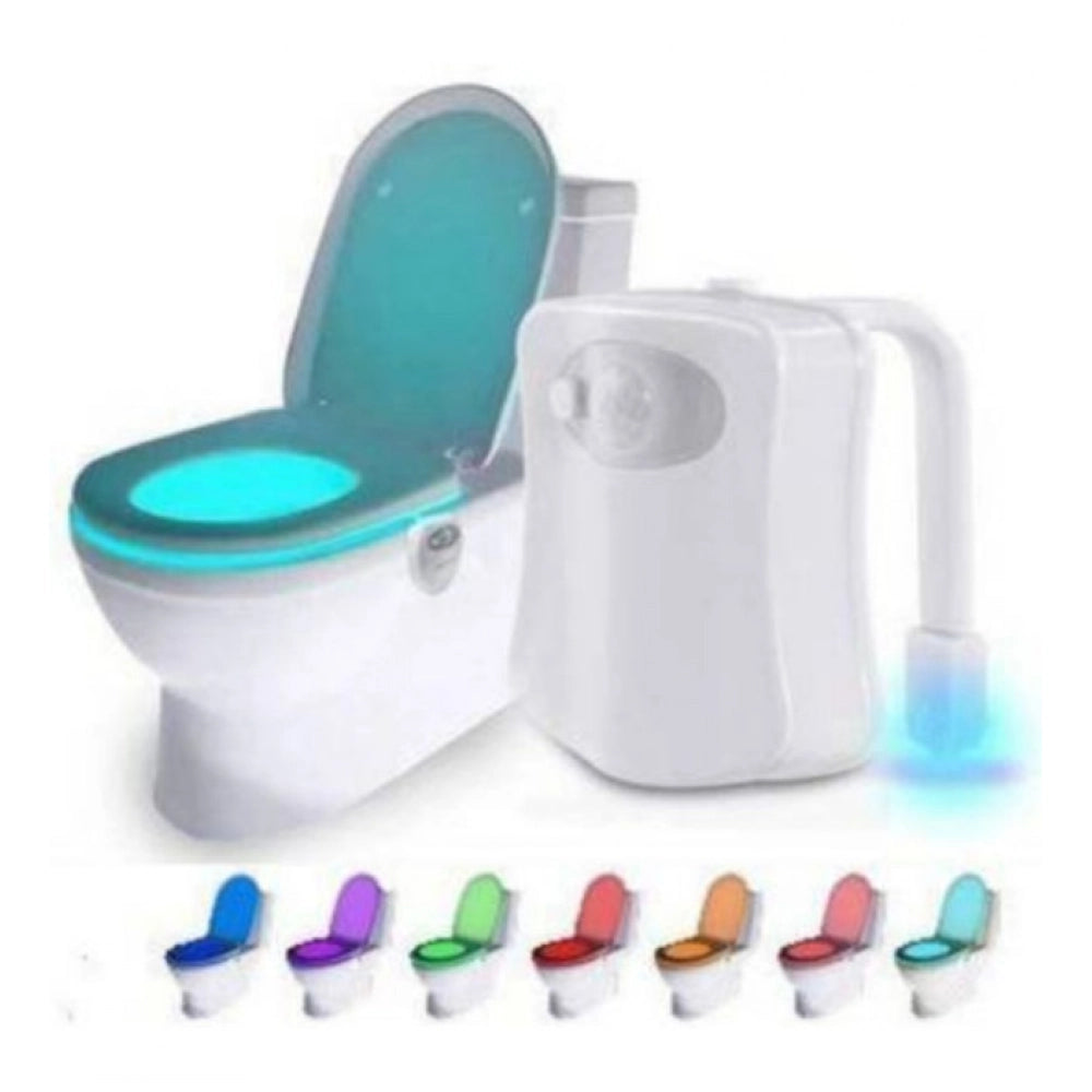 Snuggle Lifestyle Co Pack of 2_Toilet Bowl Night Light – Motion Sensor LED Toilet Lamp (Color: Assorted )