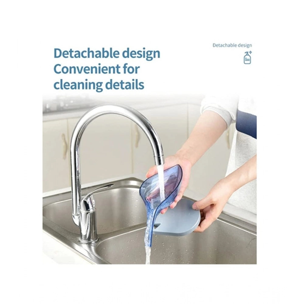 Snuggle Lifestyle Co Pack Of 2_Leaf-Shaped Soap Holder – Stylish Bathroom Soap Dish (Color: Assorted )