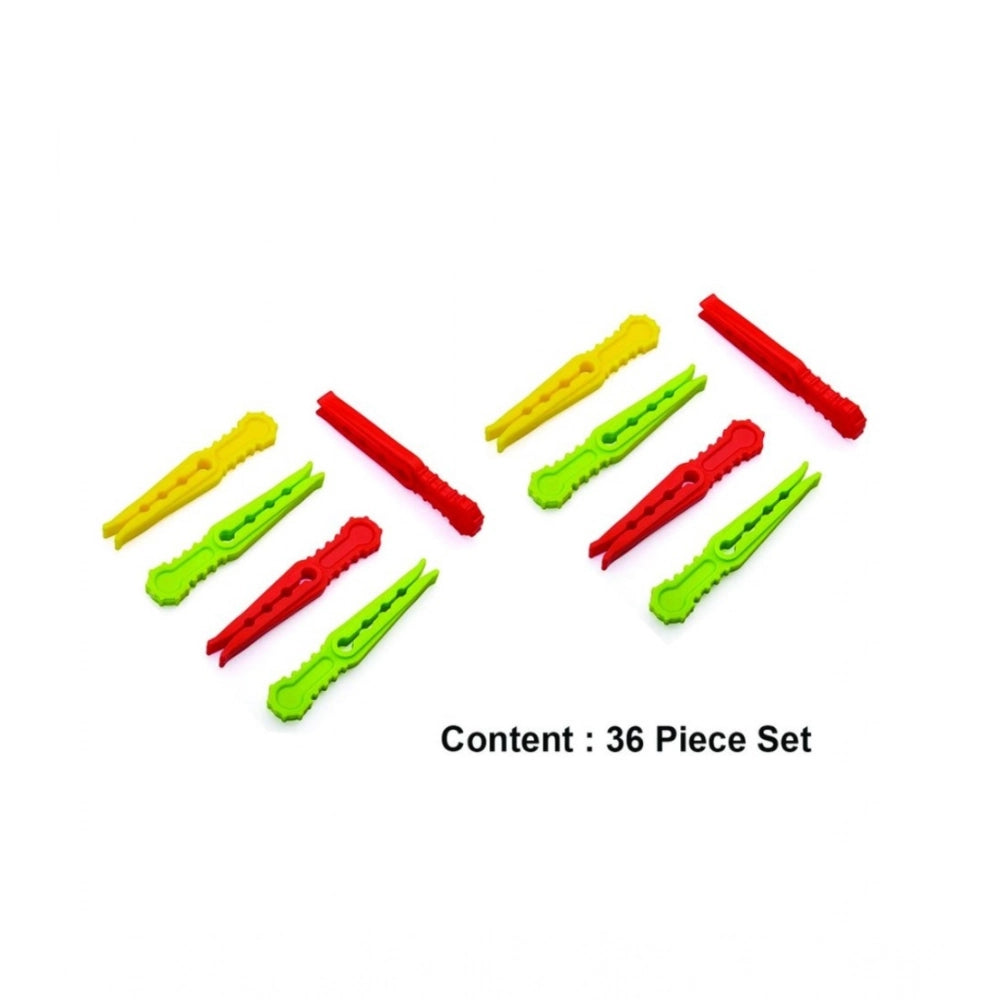 Snuggle Lifestyle Co Pack of 4_Cloth Hanger Clips 36Pcs set – Multi-Purpose Clothes Pegs (Color: Assorted )