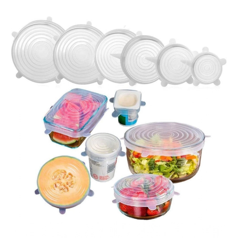 Snuggle Lifestyle Co. Pack Of 2_Silicone Lids – Reusable Stretchable Covers for Bowls And Containers (Color: Assorted )