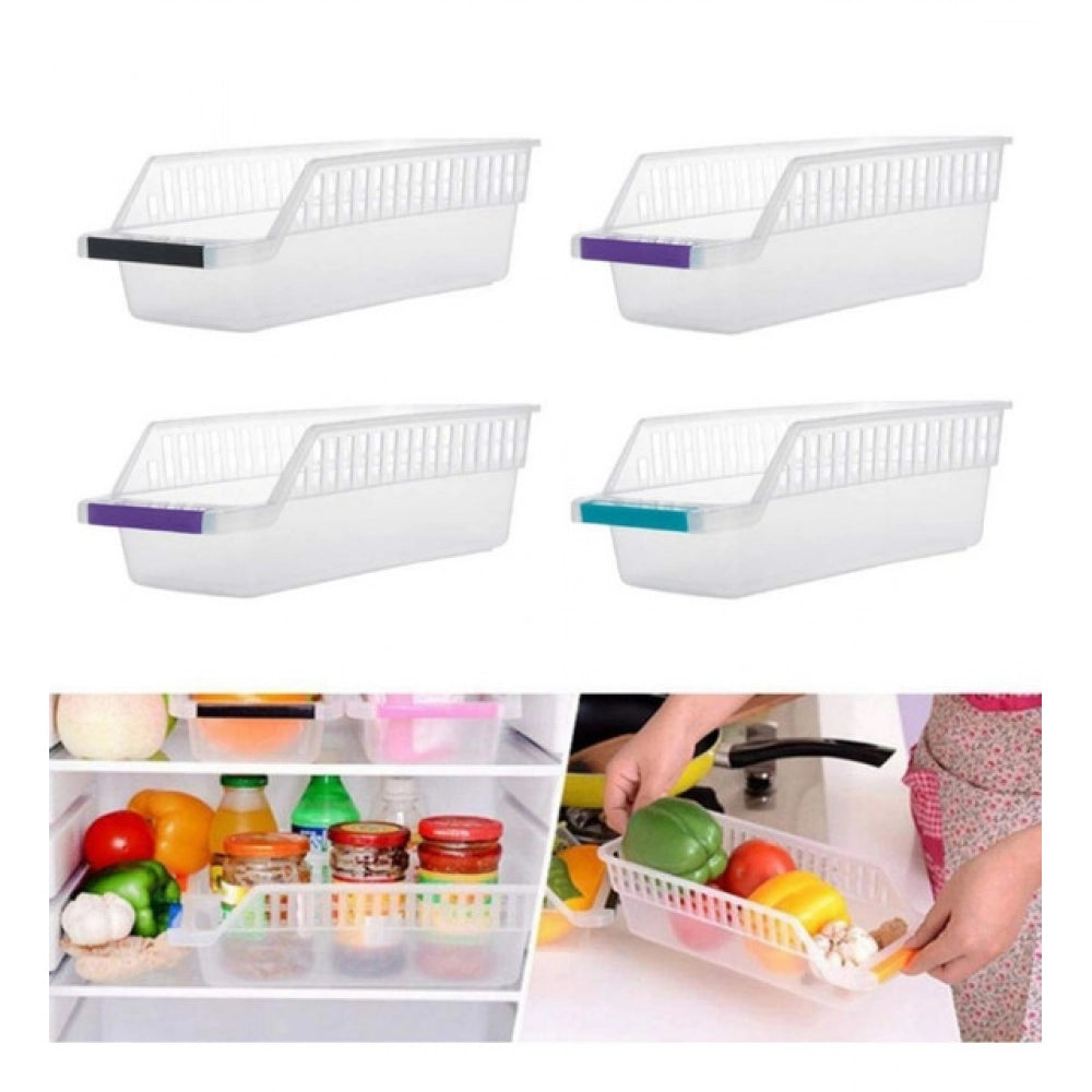 Snuggle Lifestyle Co. Plastic Fridge Space Saver Rack Organizer – (Color: Assorted )