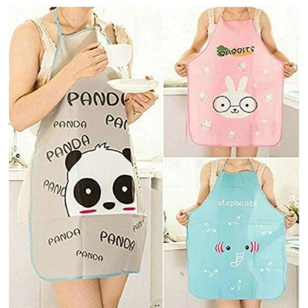 Snuggle Lifestyle Co. Pack of 2_Printed Waterproof Kitchen Apron with Pockets for kids– (Color: Assorted )