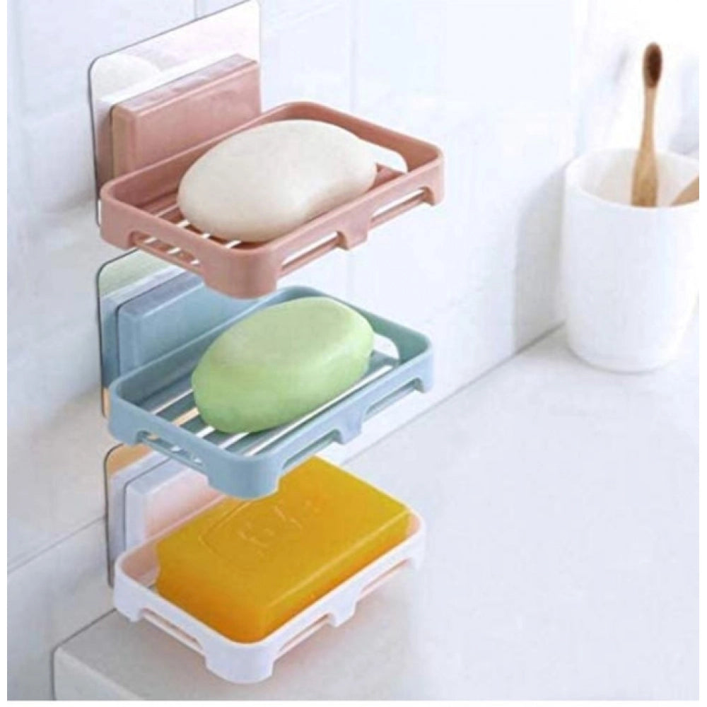 Snuggle Lifestyle Co Pack of 5_Magic Sticker Soap Holder – Wall-Mount Soap Organizers (Color: Assorted )