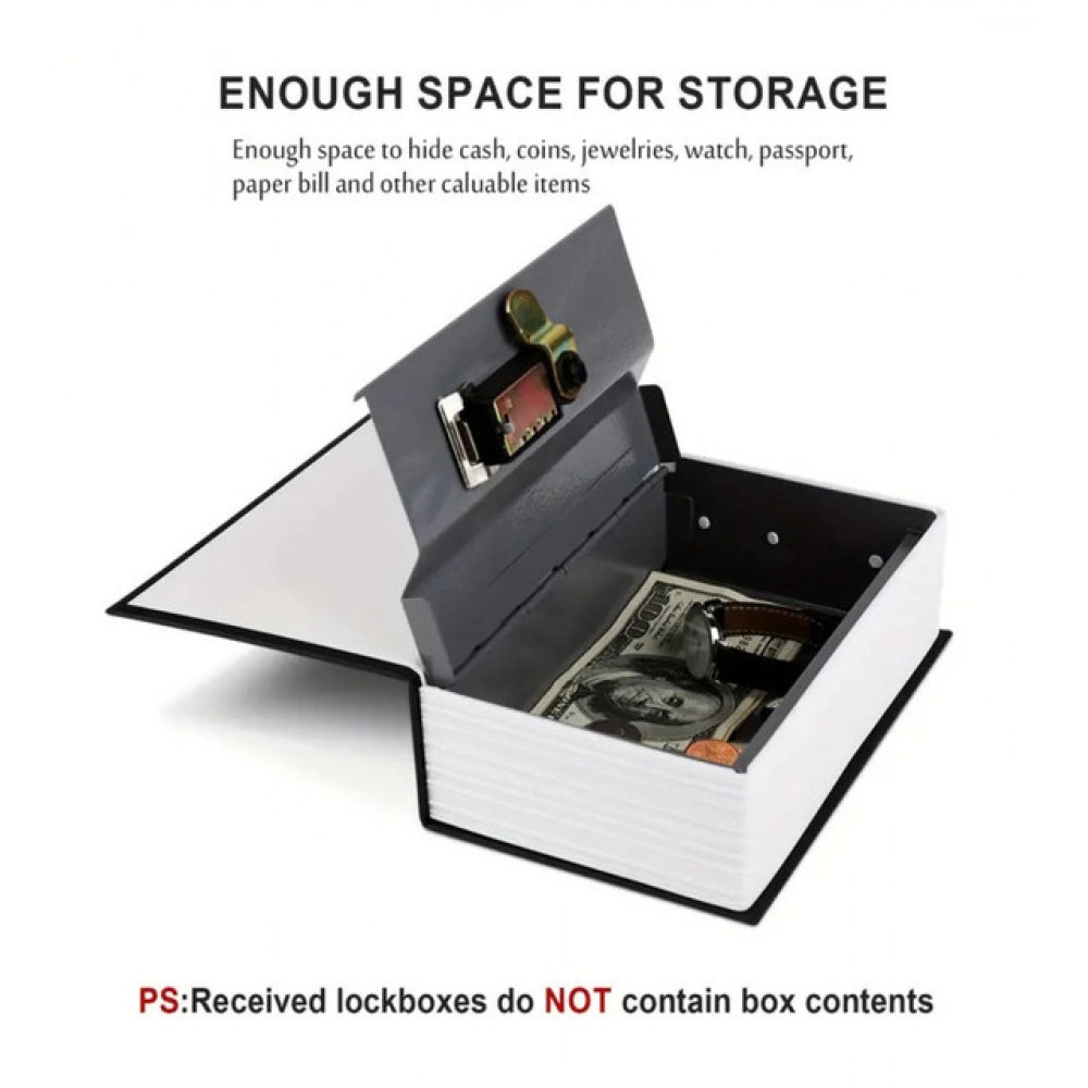Snuggle Lifestyle Co Secret Book Safe with Number Locker (Black)