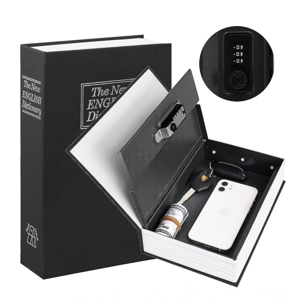 Snuggle Lifestyle Co Secret Book Safe with Number Locker (Black)