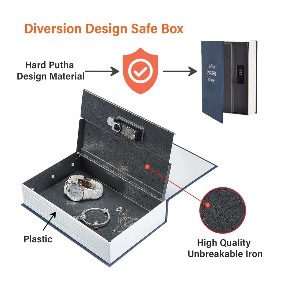 Snuggle Lifestyle Co Secret Book Safe with Number Locker (Gray)