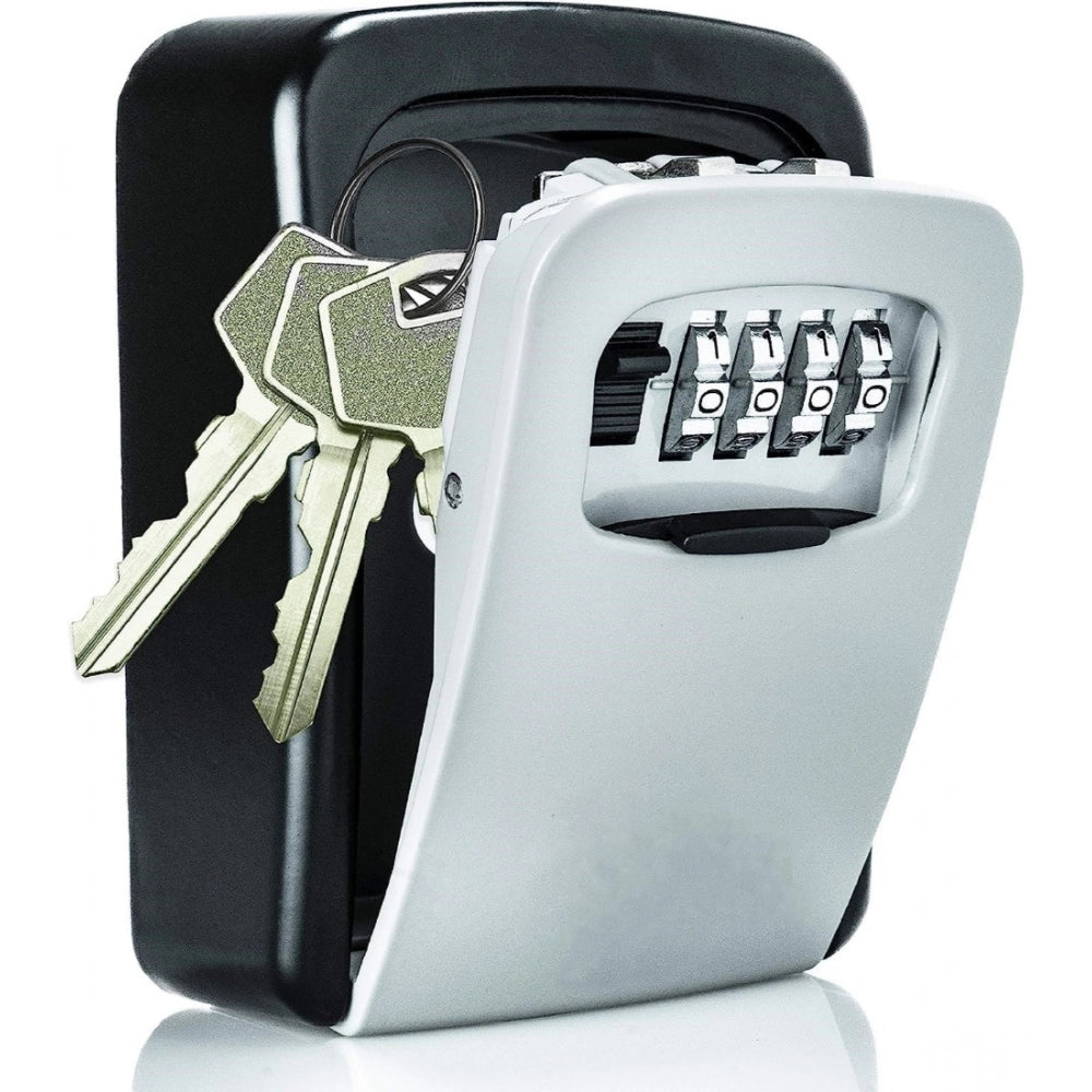 Snuggle Lifestyle Co Wall-Mounted ABS Plastic Key Lock Box (Grey-Black )