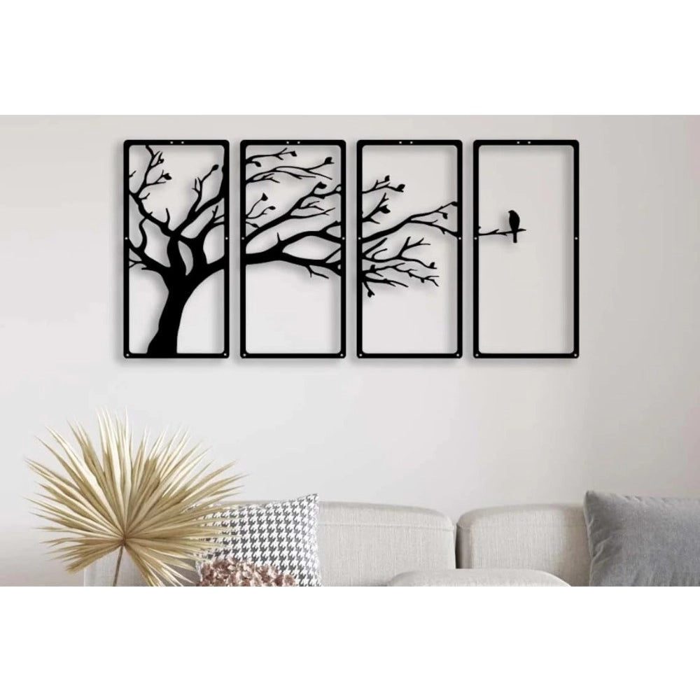Snuggle Lifestyle Co. Wooden 3D 4 Pieces Tree Wall Art Panel Frame