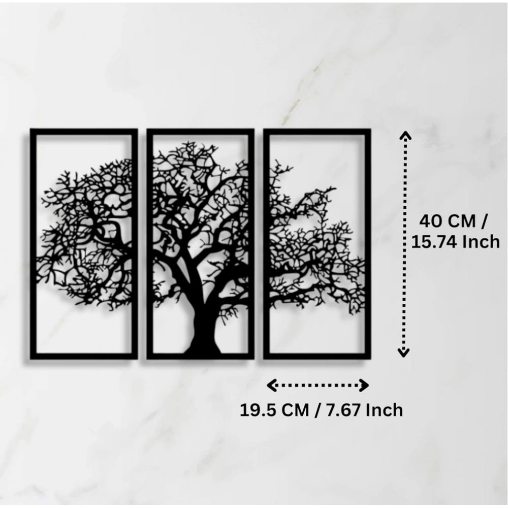 Snuggle Lifestyle Co. Wooden 3 Pieces Tree Wall Art Panel Frame for Home Decor