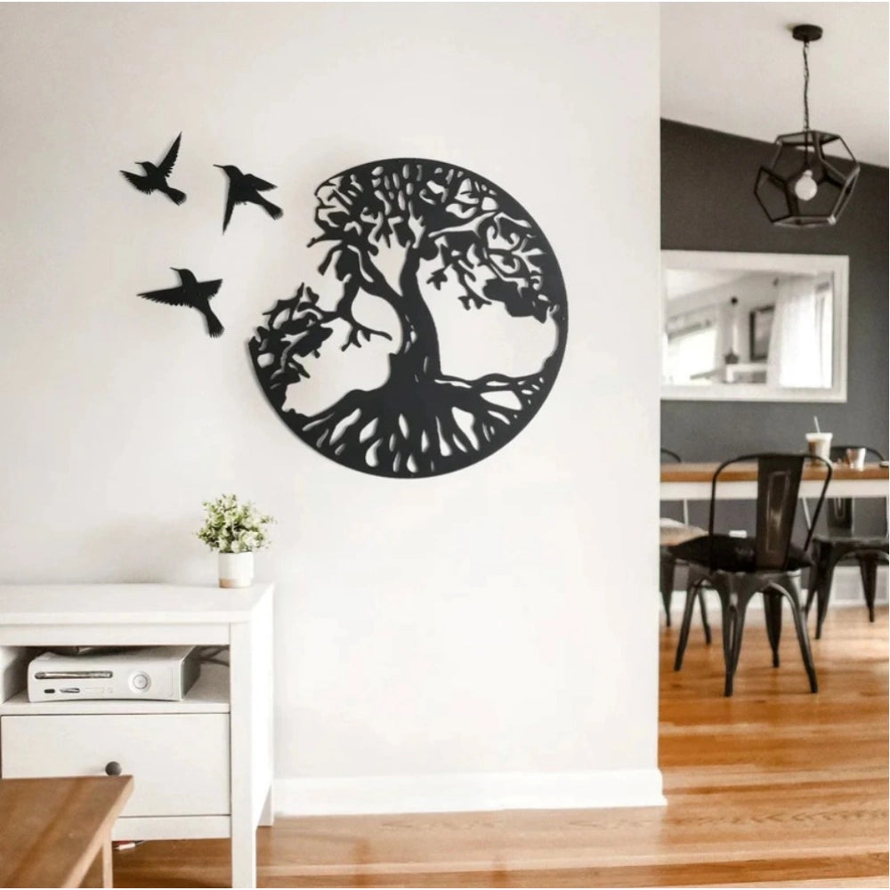 Snuggle Lifestyle Co. Eternal Growth Tree of Life Wooden Wall Decor – Black