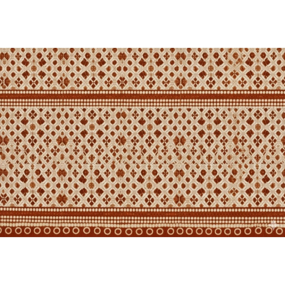 Snuggle Lifestyle Co. Fleece Geometric Double Polar Warm Bedsheet with 2 Pillow Cover (Orange)