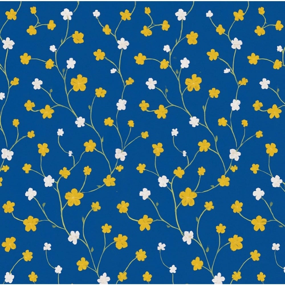 Snuggle Lifestyle Co. Microfiber Floral Printed Single Bedsheet with 1 Pillow Cover (Blue)