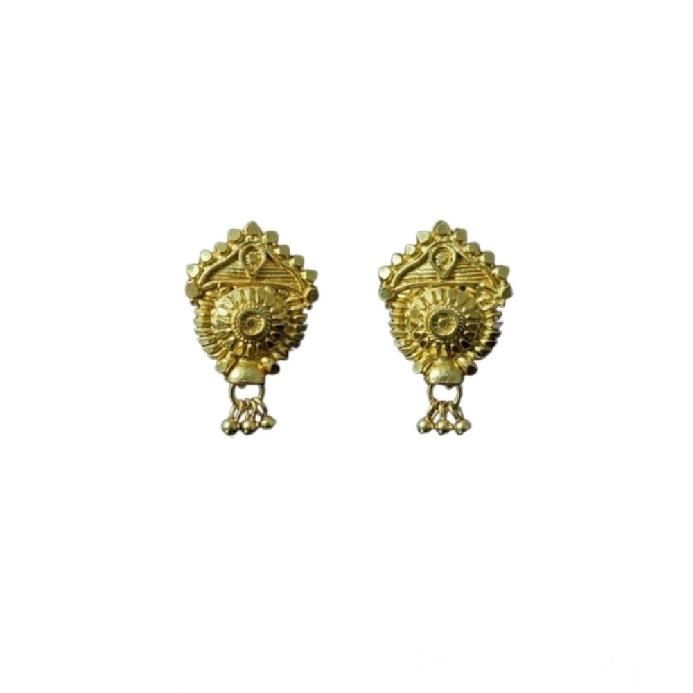 Snuggle Lifestyle Co. Women's Pack of_2 Brass Gold-Plated Earrings (Gold)