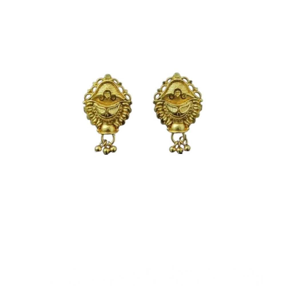 Snuggle Lifestyle Co. Women's Pack of_2 Brass Gold-Plated Earrings (Gold)