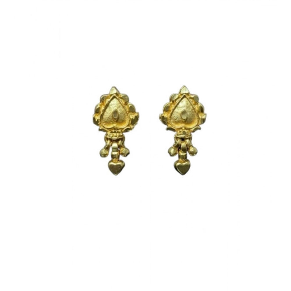 Snuggle Lifestyle Co. Women's Pack of_2 Brass Gold-Plated Earrings (Gold)