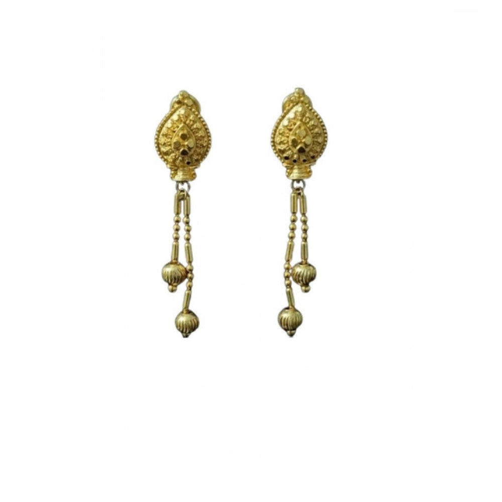 Snuggle Lifestyle Co. Women's Pack of_2 Brass Gold-Plated Earrings (Gold)