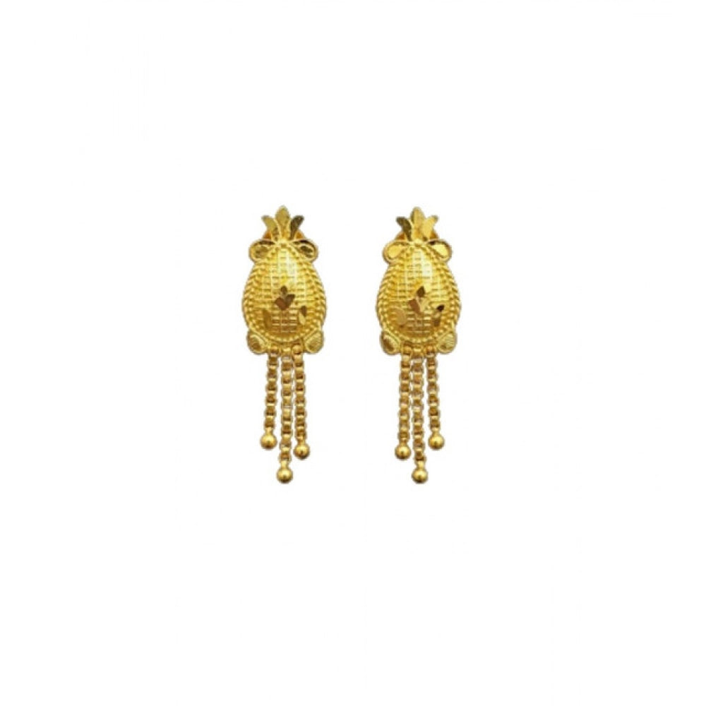 Snuggle Lifestyle Co. Women's Pack of_2 Brass Gold-Plated Earrings (Gold)