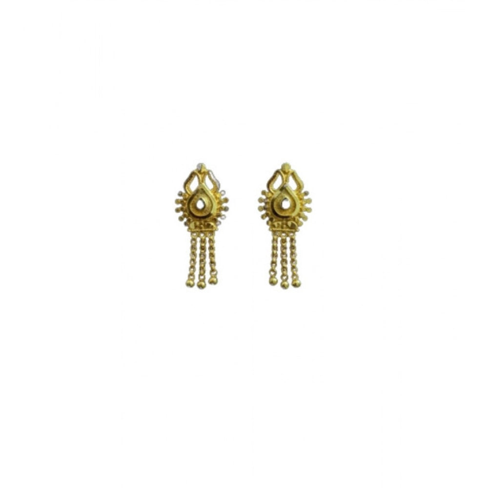Snuggle Lifestyle Co. Women's Pack of_2 Brass Gold-Plated Earrings (Gold)