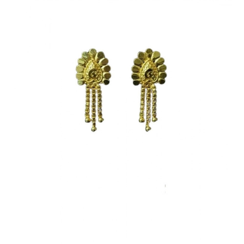 Snuggle Lifestyle Co. Women's Pack of_2 Brass Gold-Plated Earrings (Gold)