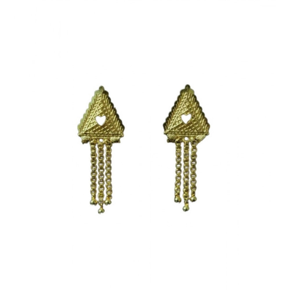 Snuggle Lifestyle Co. Women's Pack of_2 Brass Gold-Plated Earrings (Gold)