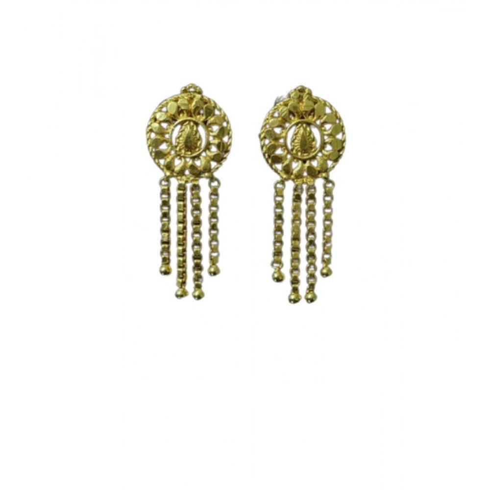 Snuggle Lifestyle Co. Women's Pack of_2 Brass Gold-Plated Earrings (Gold)