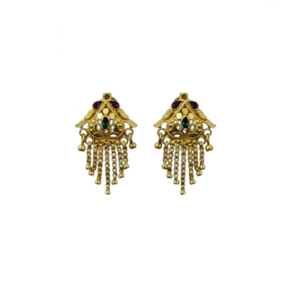 Snuggle Lifestyle Co. Women's Pack of_2 Brass Gold-Plated Earrings (Gold)